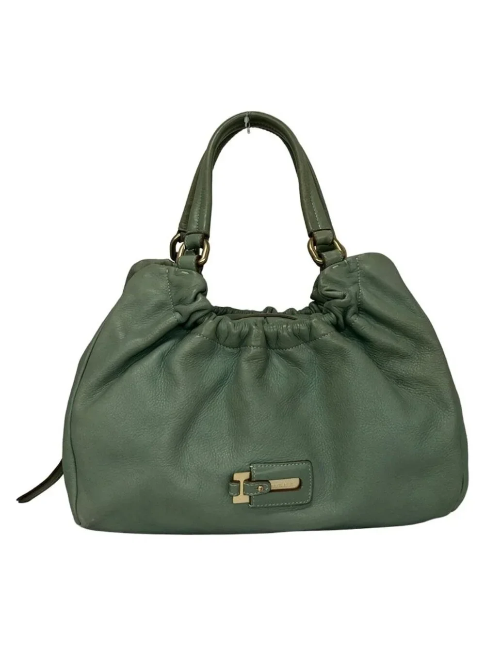 Max Mara Handbag Light Green Leather
